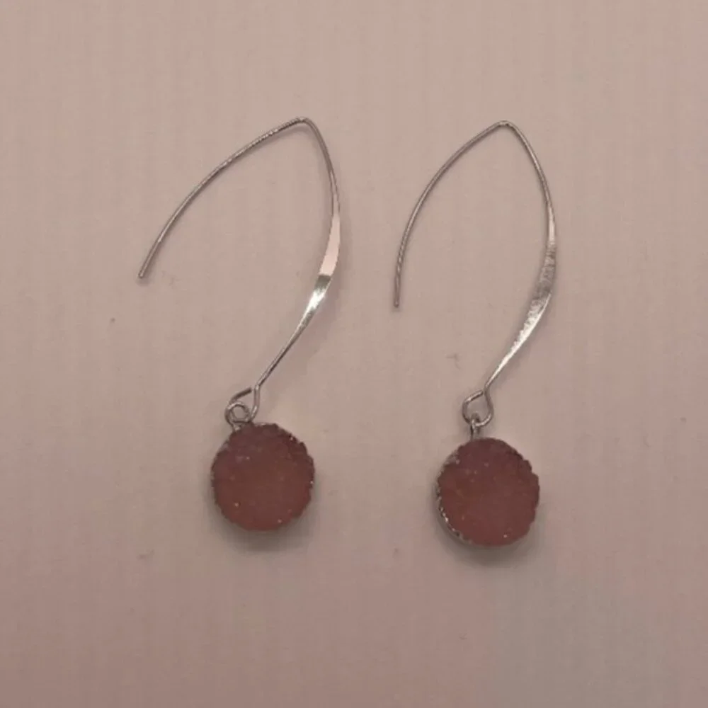 ⭐️❤️ FREE Stone Geo Geode Boho Peasant Hipster Hippie Pop Art Deco Chic Earrings